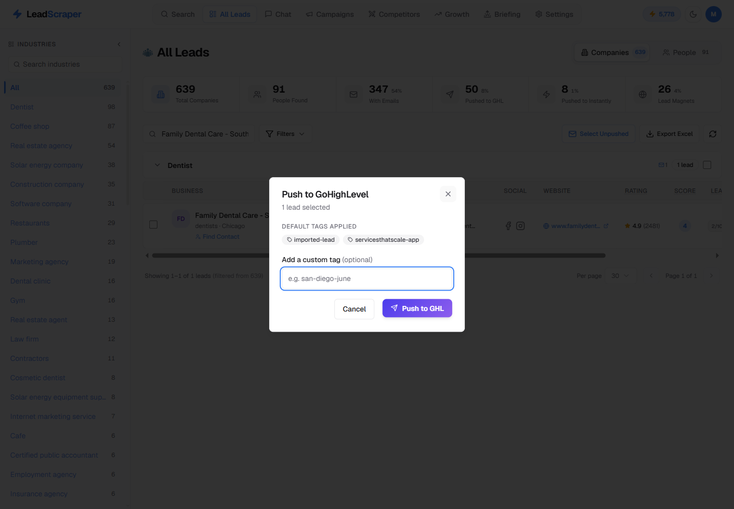 ghl-push screenshot